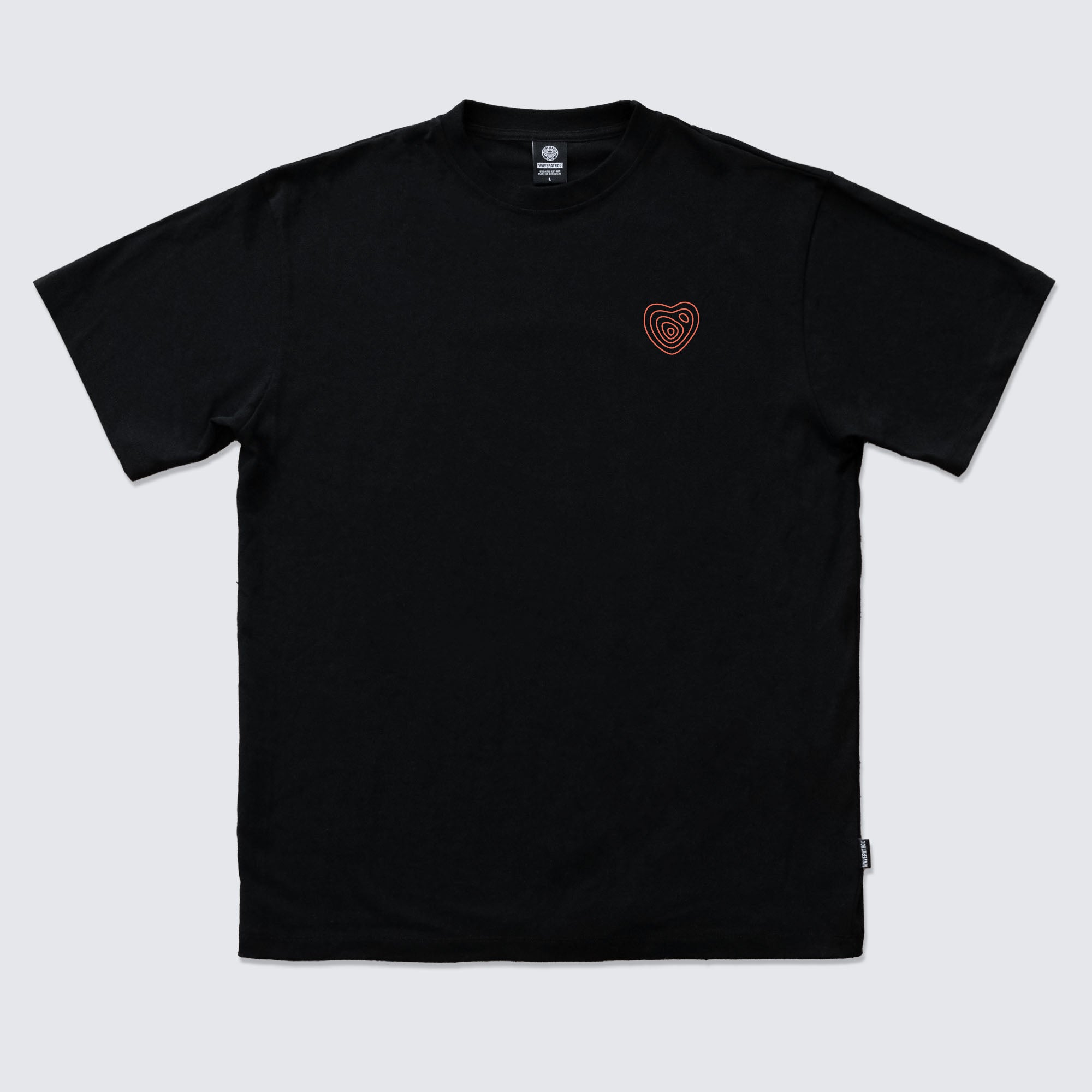 BLACK T-SHIRT SWELL HEART - WAVEPATROL