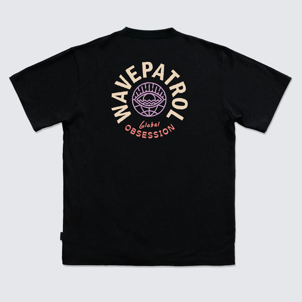 BLACK T-SHIRT GLOBAL OBSESSION - WAVEPATROL