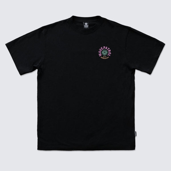 BLACK T-SHIRT GLOBAL OBSESSION II - WAVEPATROL