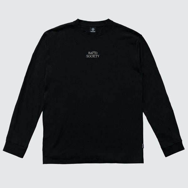 BLACK LONGSLEEVE SHIRT RAPID SOCIETY - WAVEPATROL