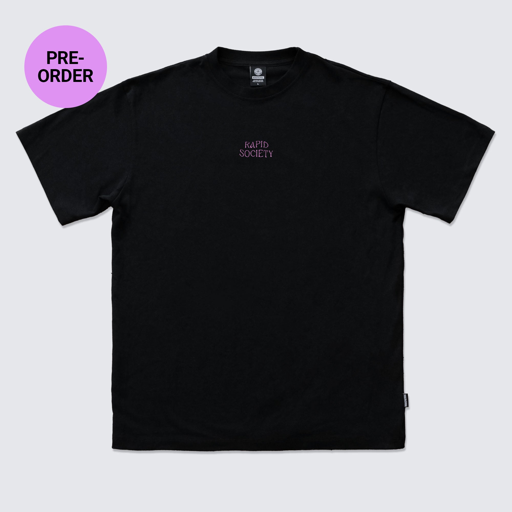 BLACK T-SHIRT RAPID SOCIETY - WAVEPATROL