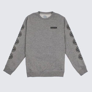 GREY GLOBE LOGO SWEATSHIRT - WAVEPATROL