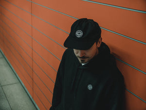 BLACK GLOBE STRAPBACK CAP - WAVEPATROL