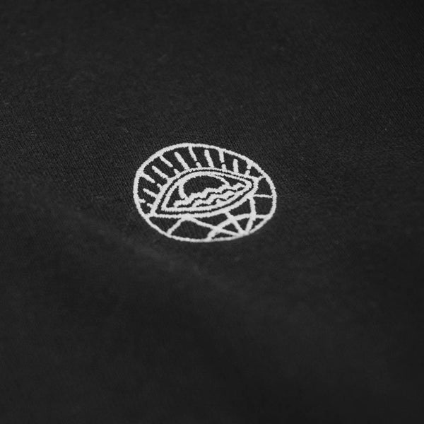 BLACK GLOBE LOGO HOODIE - WAVEPATROL