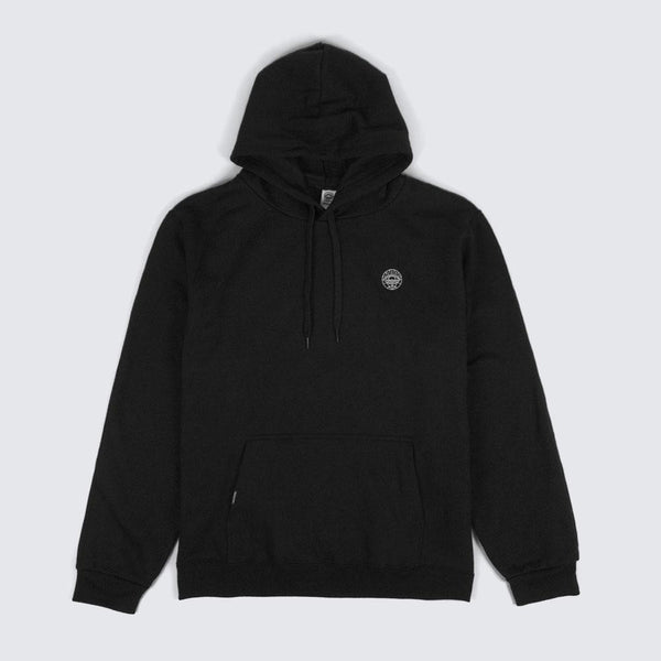BLACK GLOBE LOGO HOODIE - WAVEPATROL
