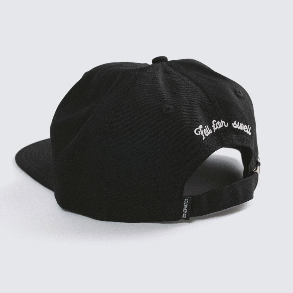 BLACK GLOBE STRAPBACK CAP - WAVEPATROL